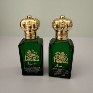 Clive Christian 1872 Eau de Parfum Green & Gold Bottle (Pair) - NO Perfume